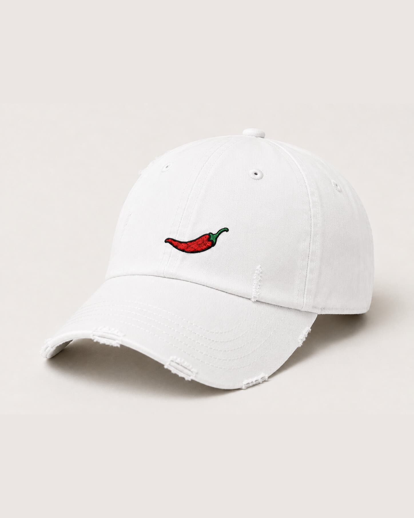 Casquette Vintage, coloris blanche, vue produit de trois quarts