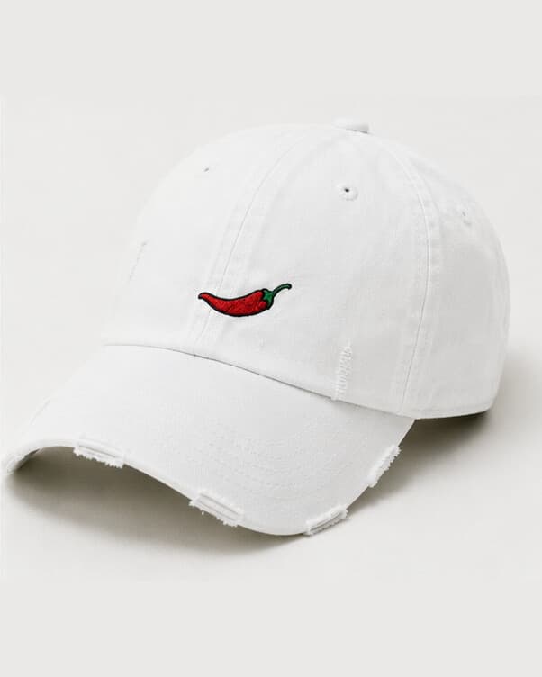Casquette Vintage, coloris blanche, vue produit de profil